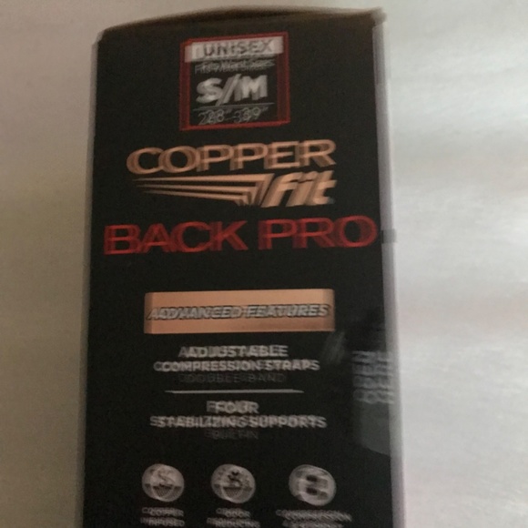 Copper Fit Back Pro Copper Infused Unisex Back Belt Size S/M 28”-39” - Picture 5 of 12